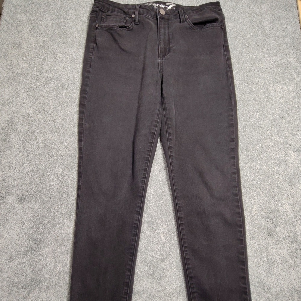 Seven7 Skinny Jeans Womens 14 High Rise Ankle Black Frayed Hem Good